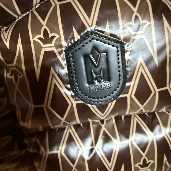 Mackage Brown Patterned Puffer Jacket - Picture 3 of 5